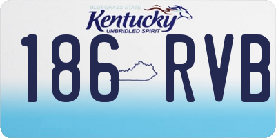 KY license plate 186RVB