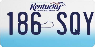 KY license plate 186SQY