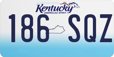 KY license plate 186SQZ