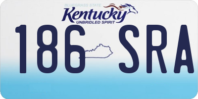 KY license plate 186SRA