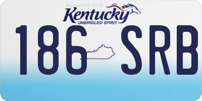 KY license plate 186SRB