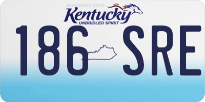 KY license plate 186SRE