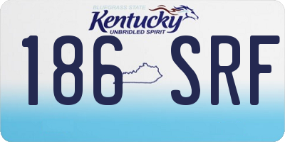 KY license plate 186SRF