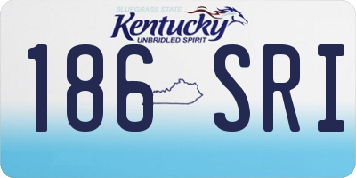 KY license plate 186SRI