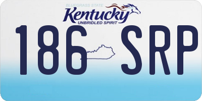 KY license plate 186SRP