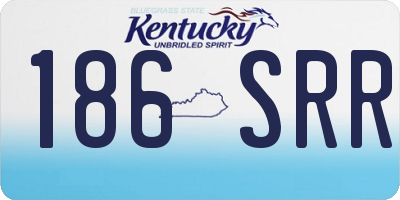 KY license plate 186SRR