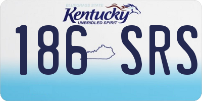KY license plate 186SRS