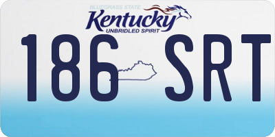 KY license plate 186SRT