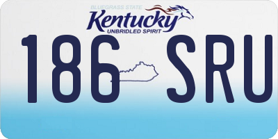 KY license plate 186SRU