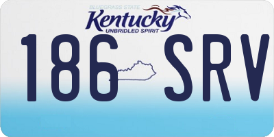 KY license plate 186SRV