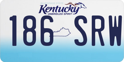 KY license plate 186SRW