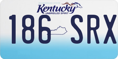 KY license plate 186SRX