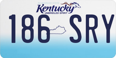KY license plate 186SRY