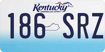 KY license plate 186SRZ