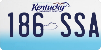 KY license plate 186SSA