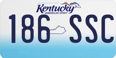 KY license plate 186SSC