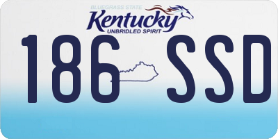 KY license plate 186SSD