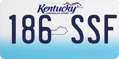 KY license plate 186SSF