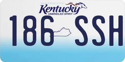 KY license plate 186SSH