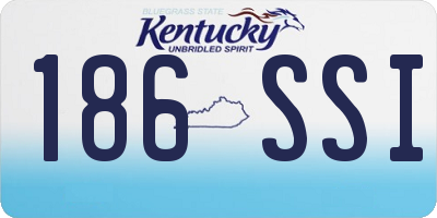 KY license plate 186SSI