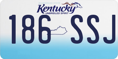 KY license plate 186SSJ
