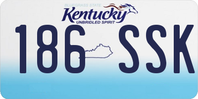 KY license plate 186SSK