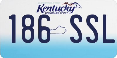 KY license plate 186SSL