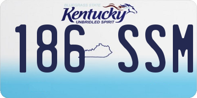 KY license plate 186SSM