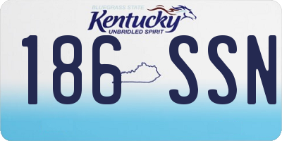 KY license plate 186SSN