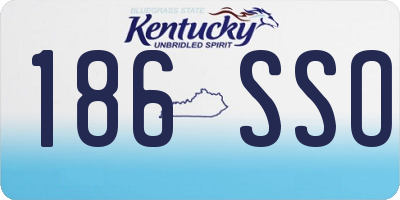 KY license plate 186SSO