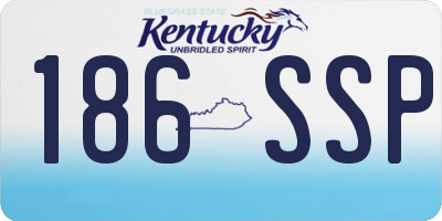KY license plate 186SSP