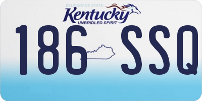 KY license plate 186SSQ