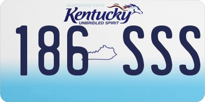 KY license plate 186SSS