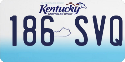 KY license plate 186SVQ