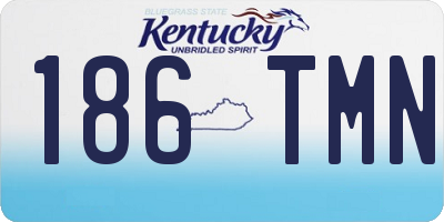 KY license plate 186TMN