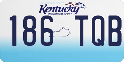 KY license plate 186TQB