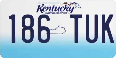 KY license plate 186TUK