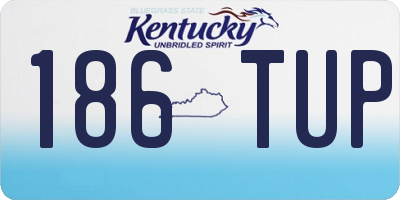 KY license plate 186TUP