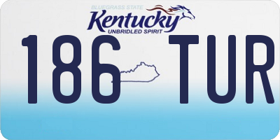 KY license plate 186TUR