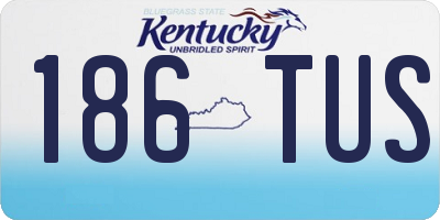 KY license plate 186TUS