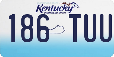 KY license plate 186TUU