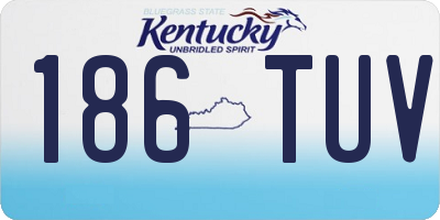 KY license plate 186TUV
