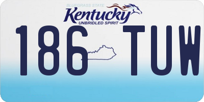 KY license plate 186TUW