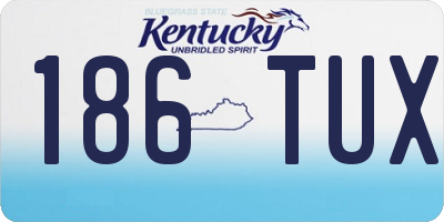 KY license plate 186TUX