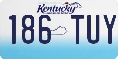 KY license plate 186TUY