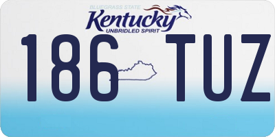 KY license plate 186TUZ