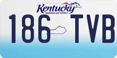 KY license plate 186TVB