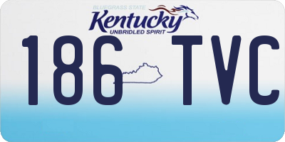 KY license plate 186TVC