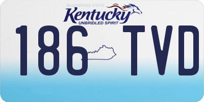 KY license plate 186TVD