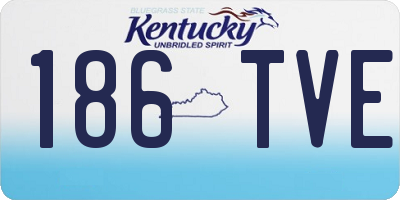 KY license plate 186TVE
